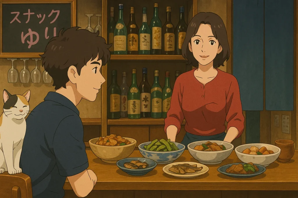 カウンターの上の月